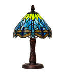 Meyda 13" High Tiffany Hanginghead Dragonfly Mini Lamp- 230981