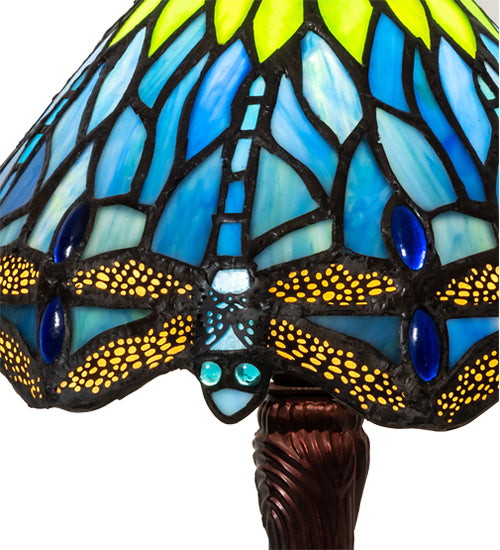 Meyda 13" High Tiffany Hanginghead Dragonfly Mini Lamp- 230981