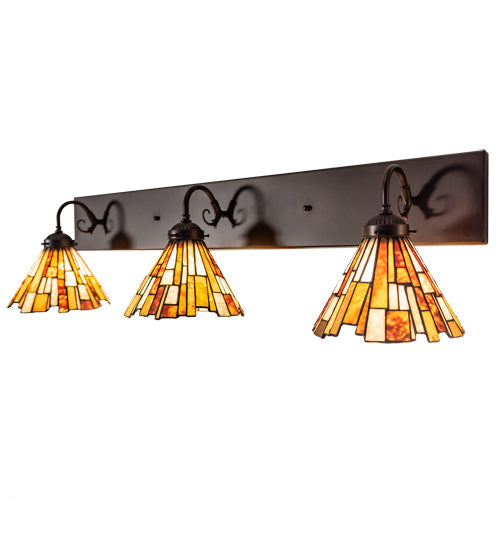 Meyda 36" Wide Delta Jadestone 3 Light Vanity Light 231033