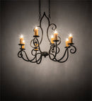 Meyda 36" Long Clifton 8 Light Oblong Chandelier 231962