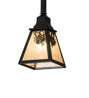 Meyda 6" Wide Winter Pine Mini Pendant 232555