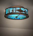 Meyda 18" Wide Bass and Pike Flushmount 233509