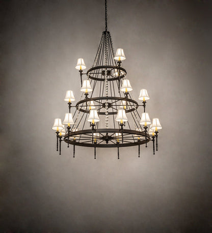 Meyda 56" Wide Amaury 21 Light Three Tier Chandelier- 233662