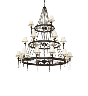 Meyda 56" Wide Amaury 21 Light Three Tier Chandelier- 233662