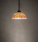 Meyda 11" Wide Tiffany Fishscale Pendant 236271