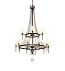 Meyda 48" Wide Amaury 15 Light Two Tier Chandelier 236985