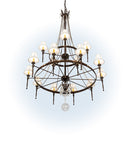 Meyda 48" Wide Amaury 15 Light Two Tier Chandelier- 236985