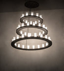 Meyda 60" Wide Loxley 48 Light Three Tier Chandelier 239087