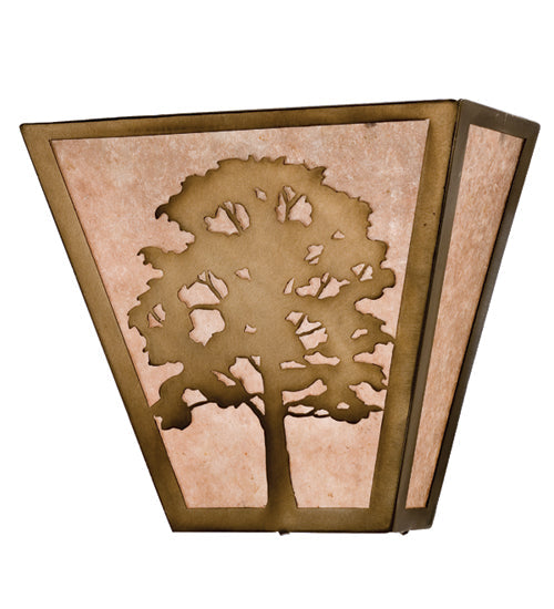 Meyda 13"W Oak Tree Wall Sconce 23938