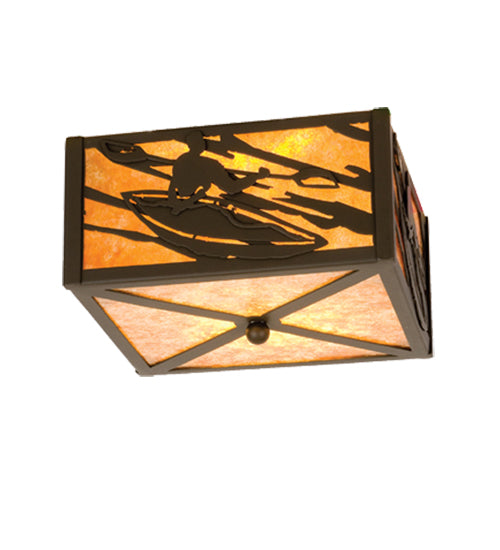 Meyda 10"Sq White Water Kayak Flushmount 23989