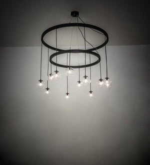 Meyda 54" Wide Bola 12 Light Two Tier Chandelier 241019