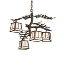 Meyda 26" Wide Pine Branch Valley View 4 Light Chandelier 241046