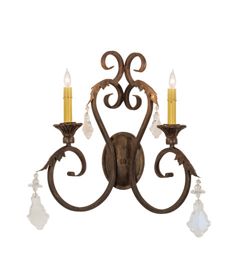 Meyda 19" Wide Josephine 2 Light Wall Sconce- 242115