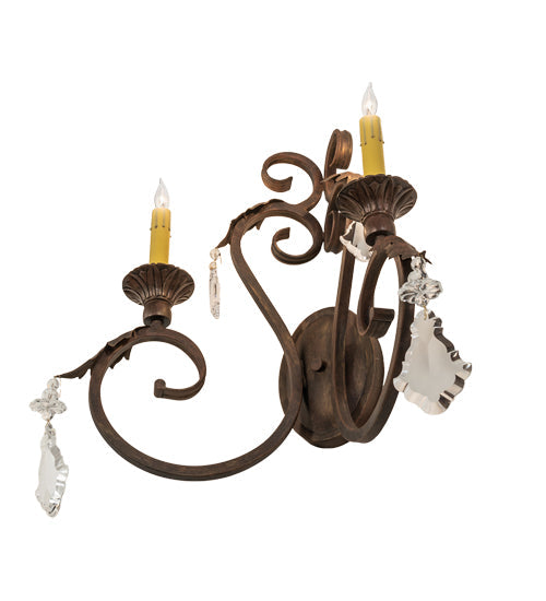 Meyda 19" Wide Josephine 2 Light Wall Sconce- 242115