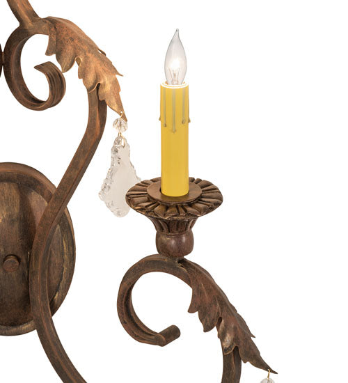 Meyda 19" Wide Josephine 2 Light Wall Sconce- 242115