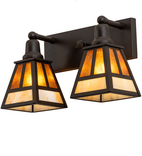 Meyda 17" Wide "T" Mission 2 Light Vanity Light 242401
