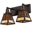 Meyda 17" Wide "T" Mission 2 Light Vanity Light 242401