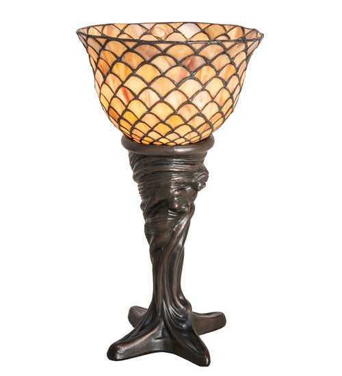 Meyda 15" High Tiffany Fishscale Mini Lamp- 244877