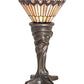 Meyda 15" High Tiffany Jeweled Peacock Mini Lamp- 244879