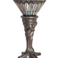 Meyda 15" High Tiffany Jeweled Peacock Mini Lamp- 244879