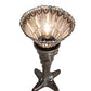 Meyda 15" High Tiffany Jeweled Peacock Mini Lamp- 244879