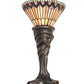 Meyda 15" High Tiffany Jeweled Peacock Mini Lamp- 244879