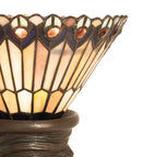 Meyda 15" High Tiffany Jeweled Peacock Mini Lamp- 244879