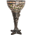 Meyda 15" High Tiffany Turning Leaf Mini Lamp- 244889