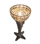 Meyda 15" High Tiffany Turning Leaf Mini Lamp- 244889