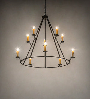 Meyda 54" Wide Anthracite 10 Light Chandelier 245091