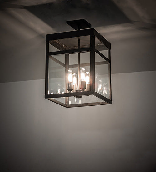 Meyda 15" Square Quadrato 4 Light Semi-Flushmount 246442
