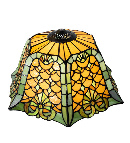 Meyda 16" Wide Duffner & Kimberly Shell & Diamond Shade '24703