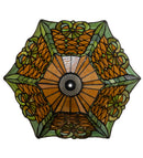 Meyda 16" Wide Duffner & Kimberly Shell & Diamond Shade '24703