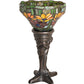 Meyda 15" High Tiffany Poinsettia Mini Lamp- 247501