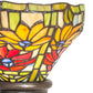 Meyda 15" High Tiffany Poinsettia Mini Lamp- 247501