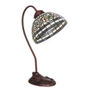 Meyda 18" High Tiffany Turning Leaf Desk Lamp- 247787
