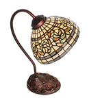 Meyda 18" High Tiffany Turning Leaf Desk Lamp- 247787