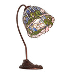 Meyda 18" High Tiffany Flowering Lotus Desk Lamp- 247789