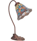Meyda 18" High Tiffany Peacock Feather Desk Lamp- 247790