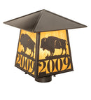 Meyda 12" Square Personalized Buffalo Post Mount 250013