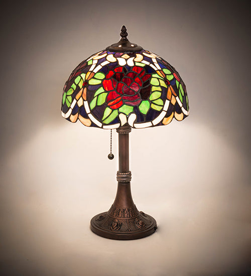 Meyda 17" High Renaissance Rose Accent Lamp- 251062
