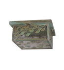 Meyda 14" Square Hyde Park Ginkgo Flushmount '251383