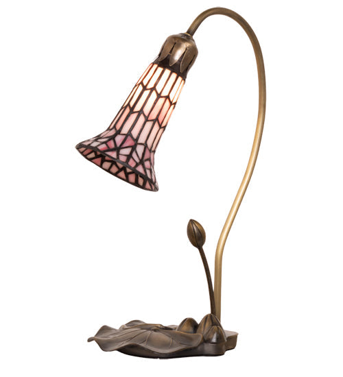 Meyda 16" High Stained Glass Pond Lily Accent Lamp - 251570