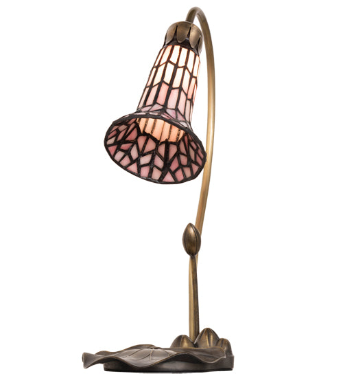Meyda 16" High Stained Glass Pond Lily Accent Lamp - 251570