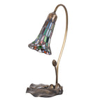 Meyda 16" High Stained Glass Pond Lily Accent Lamp - 251572