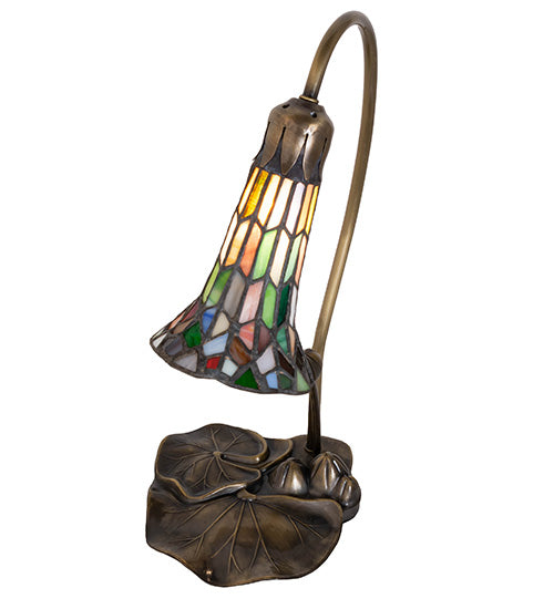 Meyda 16" High Stained Glass Pond Lily Accent Lamp - 251572
