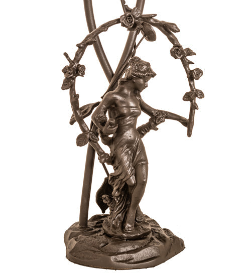 Meyda 17" High Stained Glass Pond Lily 2 Light Trellis Girl Accent Lamp - 251672