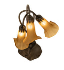 Meyda 16" High Amber Tiffany Pond Lily 3 Light Accent Lamp '251683