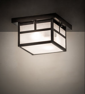 Meyda 10" Square Hyde Park "T" Mission Flushmount 251751