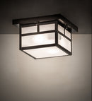 Meyda 10" Square Hyde Park "T" Mission Flushmount 251751